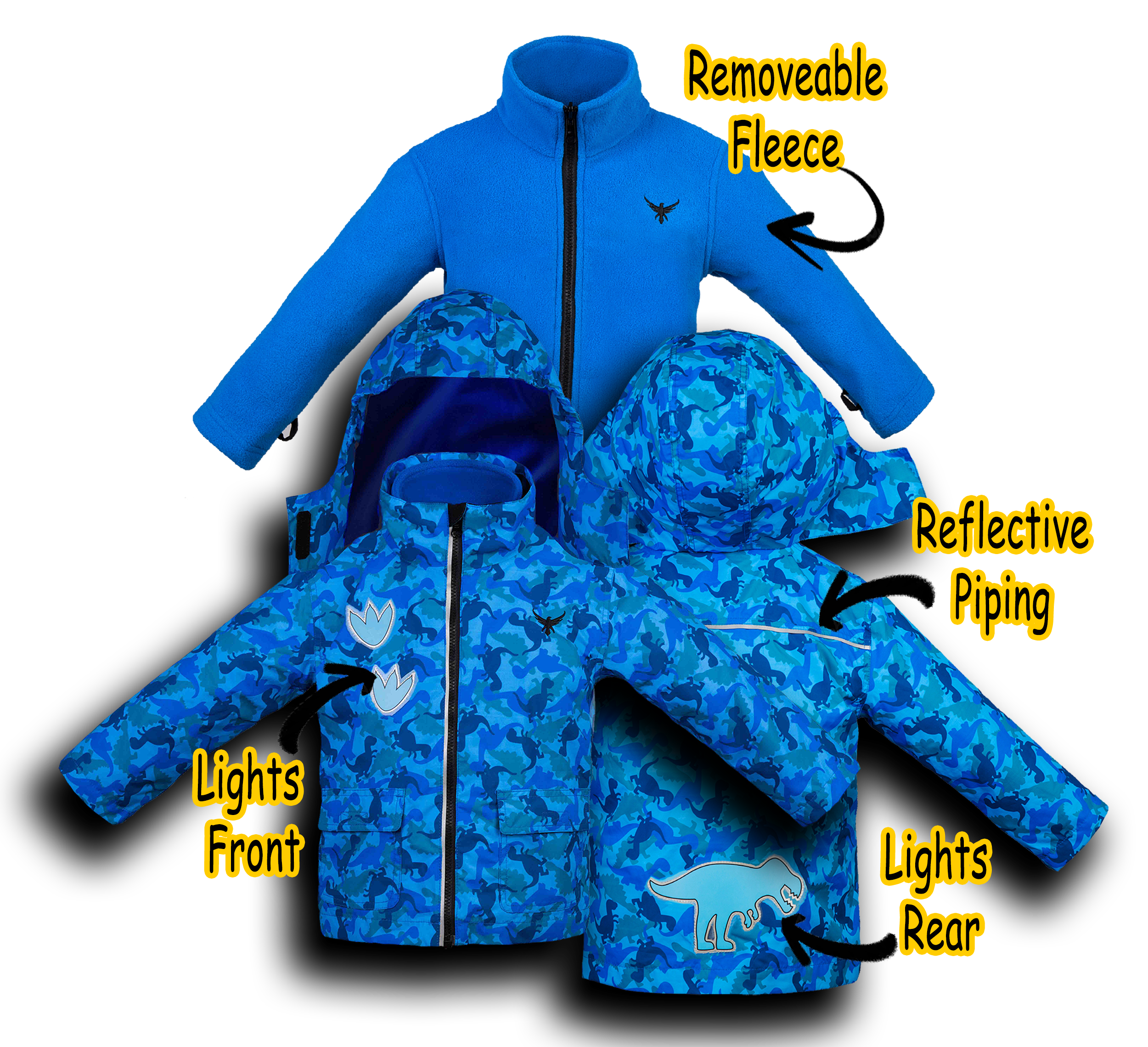 LumiCoat™ with removeable inner-fleece - Lumiwear - Lumiwear - LumiCoat