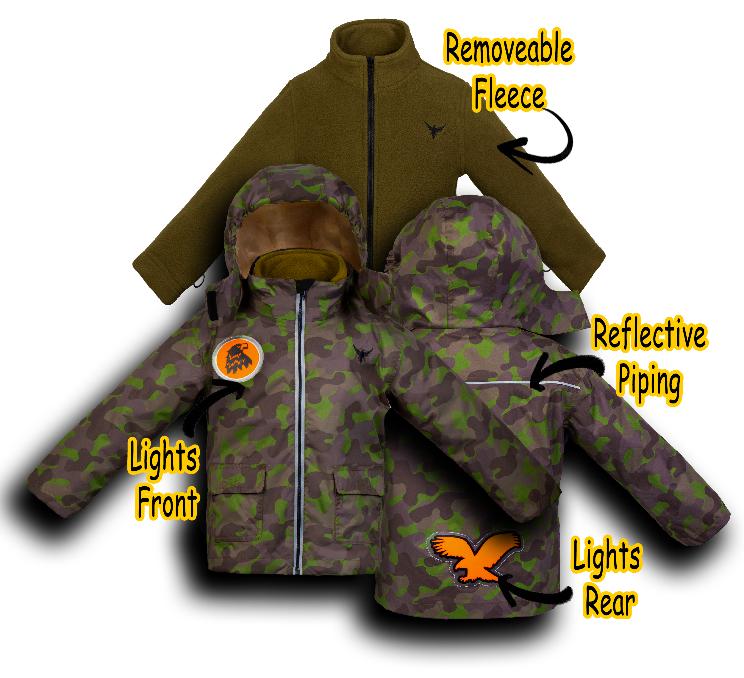 LumiCoat™ with removeable inner-fleece - Lumiwear - Lumiwear - LumiCoat