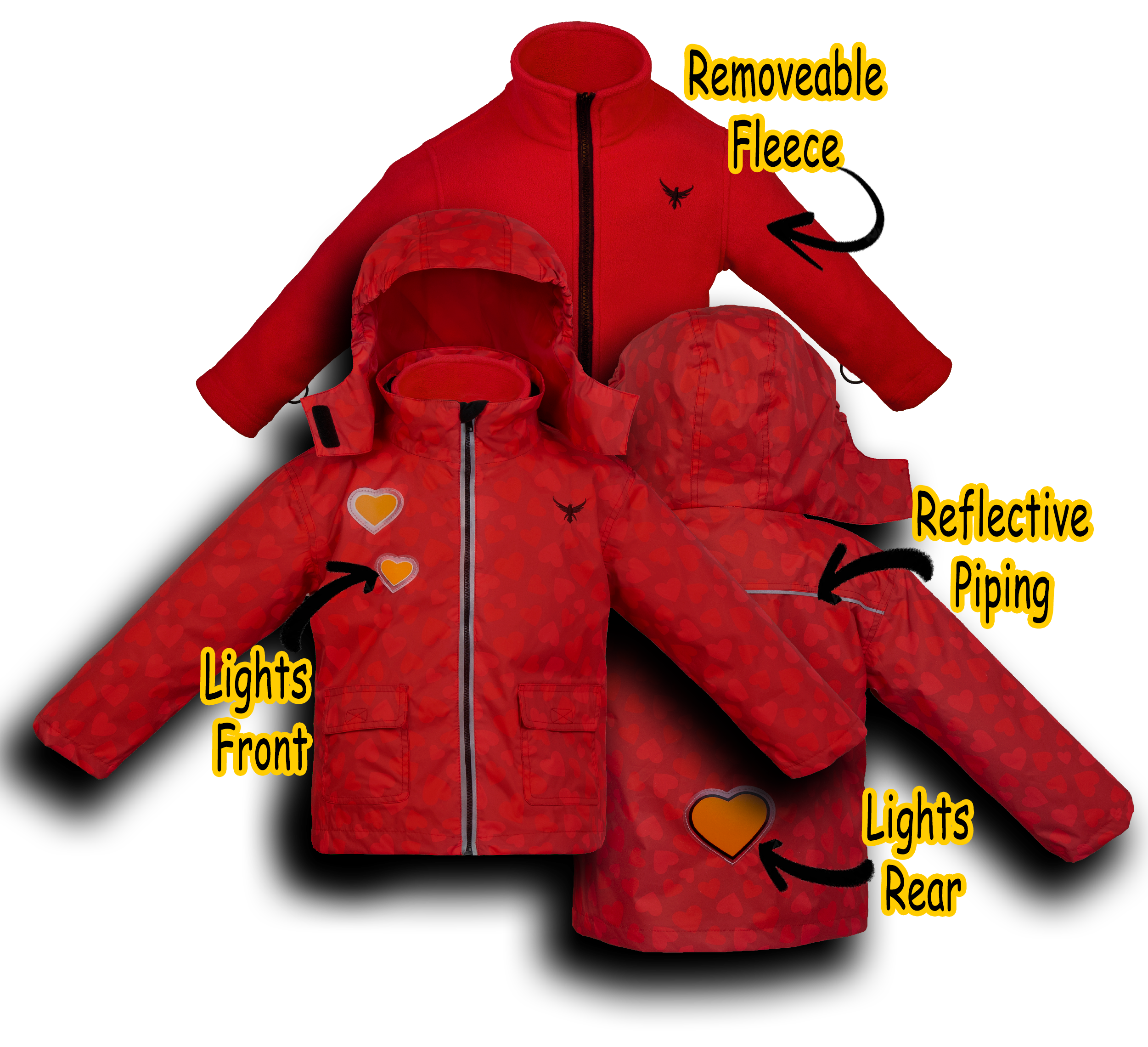 LumiCoat™ with removeable inner-fleece - Lumiwear - Lumiwear - LumiCoat